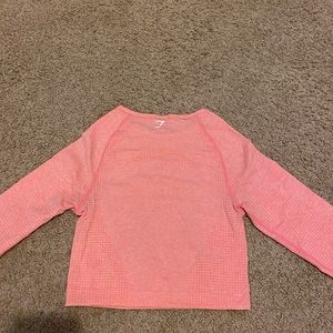 Pink gym shark top